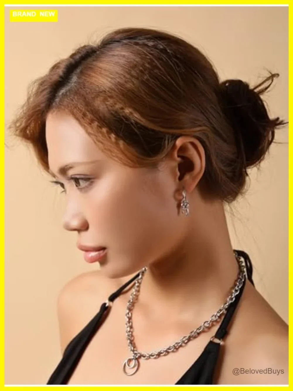 Stainless Steel Tooth Hoop Earrings Gothic Punk Grunge Statement Jewelry Gift